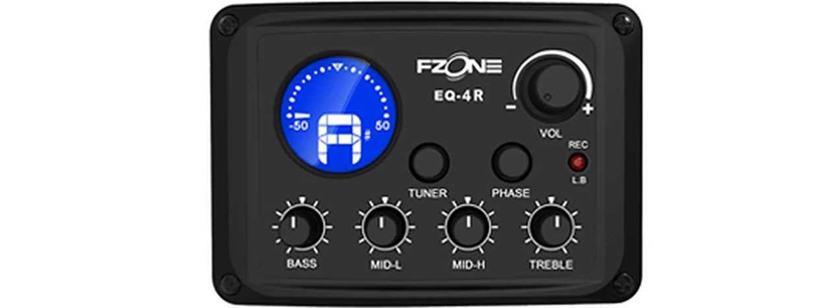FZONE EQ-4R 4-BAND EQ ACOUSTIC PREAMP w/USB - активный предусилитель для акустической гитары